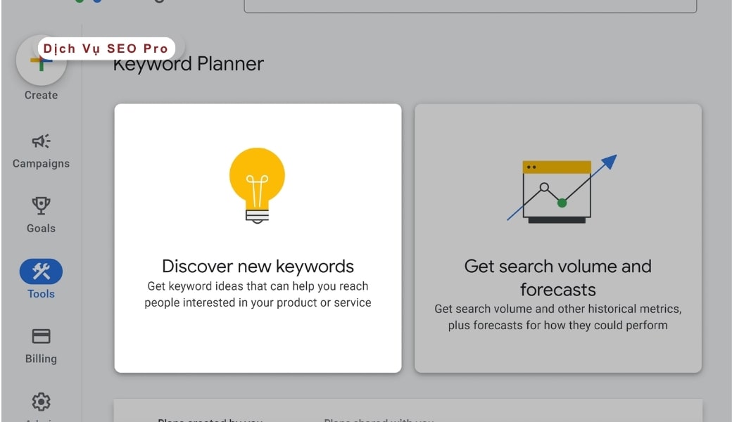 Google Keyword Planner từ khoá